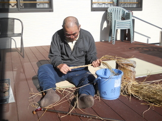 Mr. U braided twisted straw ropes after 30 years!
